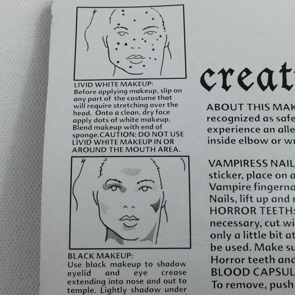 Halloween Vampiress Makeup Kit Fangs Nails Liquid Blood Cosplay Costume Theatre - Picture 4 of 5